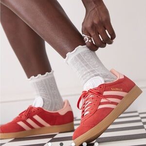 adidas Originals Gazelle sneakers in red and pink